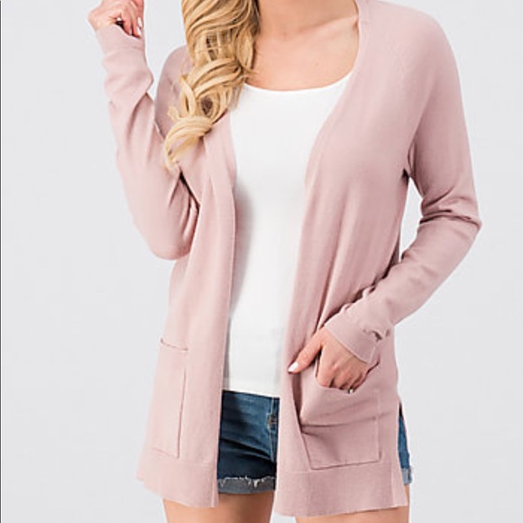 Simple Pink Cardigan - Picture 3 of 7